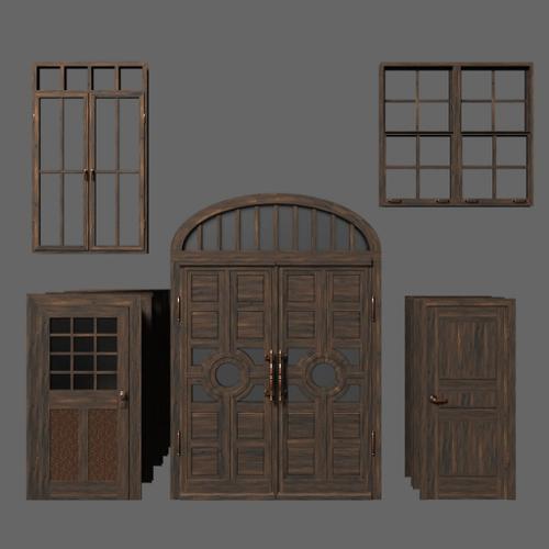 Aged doors and windows pack preview image